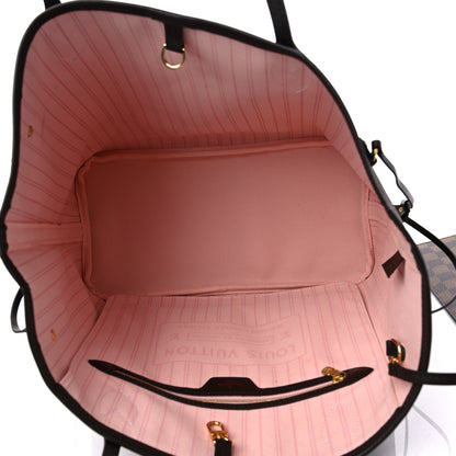 Louis Vuitton Damier Ebene Neo Neverfull MM Rose Ballerine 6 of 14