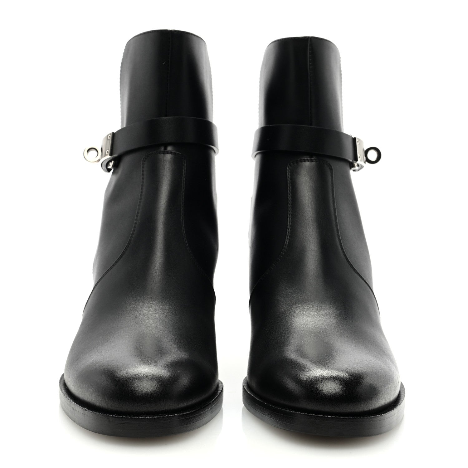 Hermes Calfskin Neo Ankle Boots 37.5 Black 3 of 8