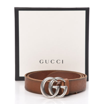 Gucci Cuoio Toscano Nickel Double Double G 30mm Belt 95 38 Cuir 9 of 9