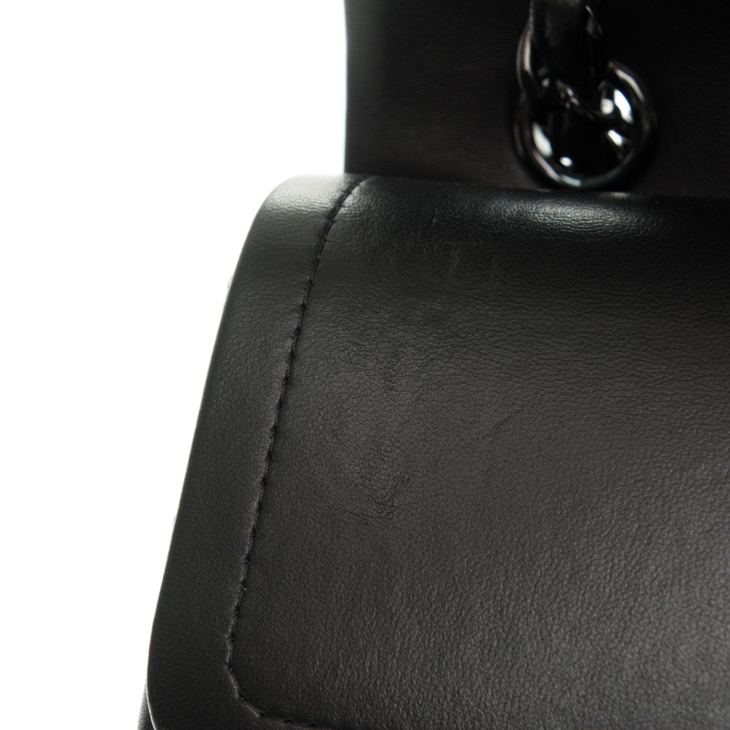 Chanel Lambskin Chevron Quilted Jumbo Double Flap So Black 9 of 9