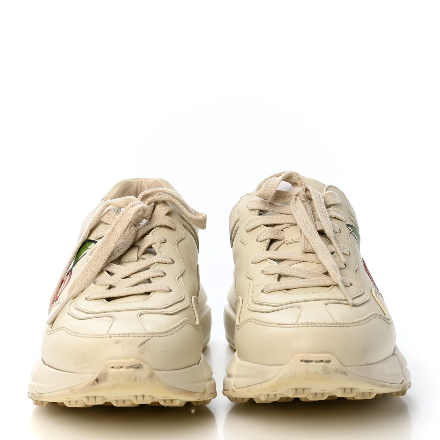 Calfskin GG Apple Womens Rhyton Sneakers 39 Ivory