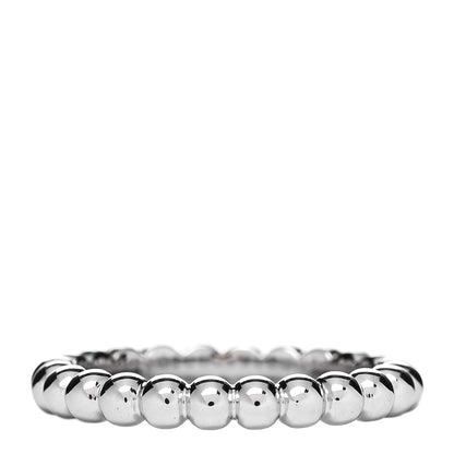 Van Cleef & Arpels 18K White Gold Medium Perlee Ring 52 6 3 of 4