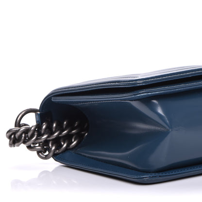 Chanel Glazed Calfskin Medium Boy Flap Blue 9 of 9