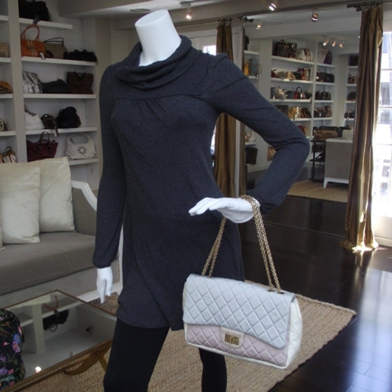 Chanel Graduated Quilted Fabric Classic Jumbo Flap 2 of 9