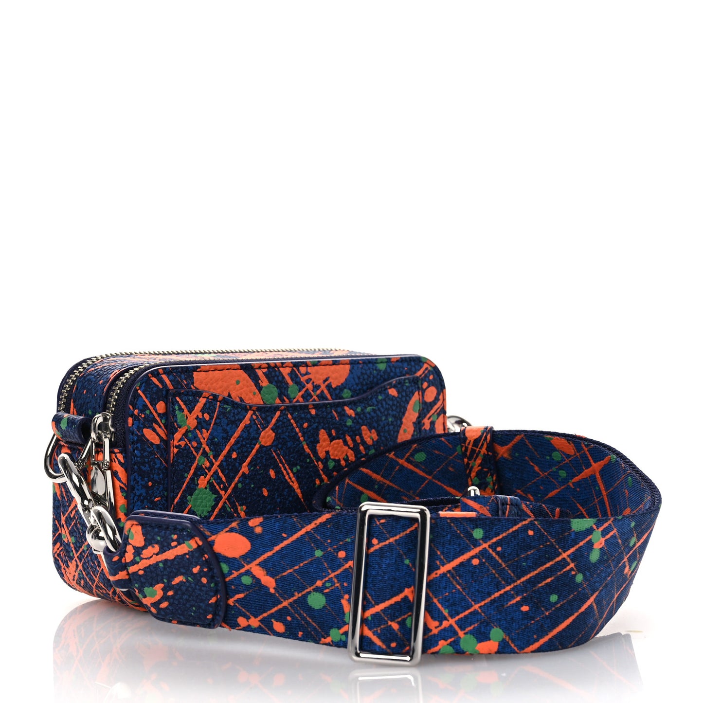 Calfskin Paint Splatter Snapshot Camera Bag Eclipse