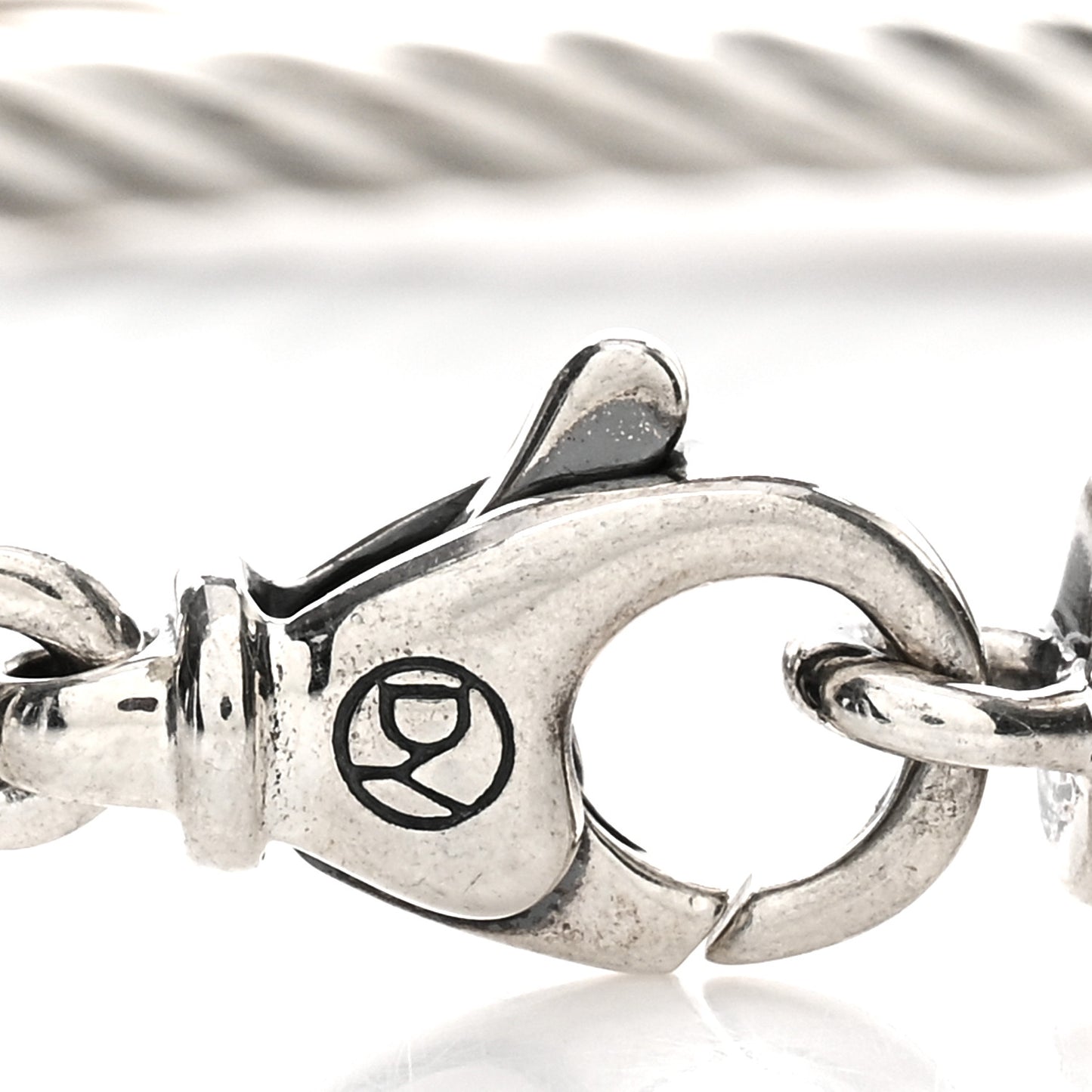 Sterling Silver Diamond 3mm Crossover Bracelet
