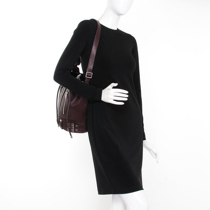 Saint Laurent Calfskin Medium Rider Bucket Bag Bordeaux 2 of 7