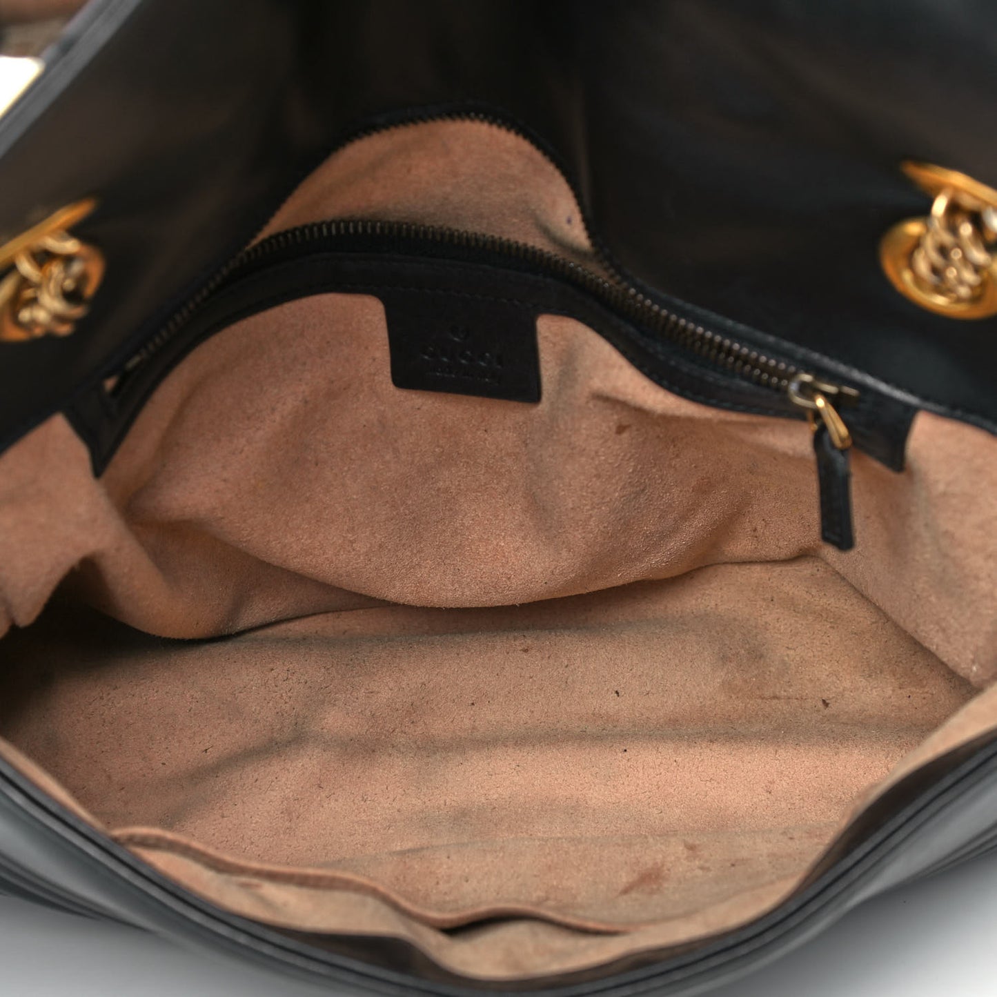Calfskin Matelasse Medium GG Marmont Shoulder Bag Black