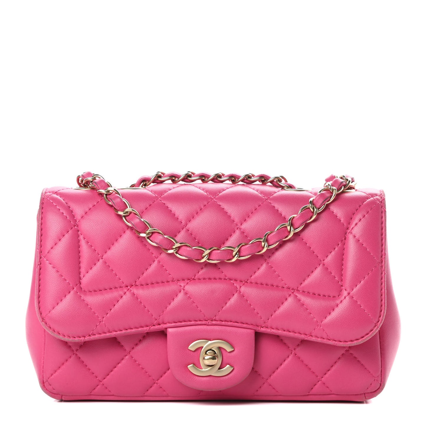 Lambskin Quilted Mini Mademoiselle Chic Flap Pink