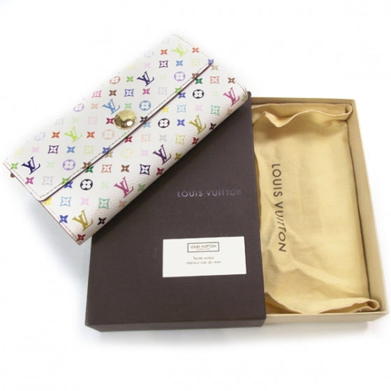 Monogram Multicolor Sarah Wallet White