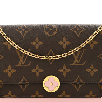 Louis Vuitton Monogram Flore Chain Wallet Rose Ballerine 7 of 12