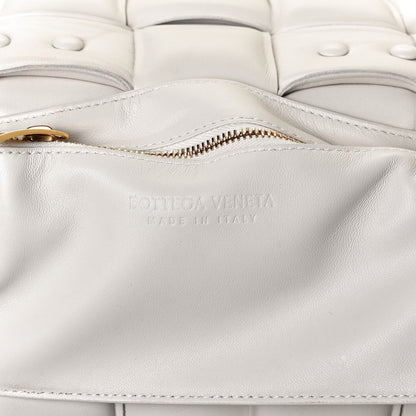 Bottega Veneta Lambskin Maxi Intreccio Padded Chain Cassette Crossbody Bag White 6 of 12