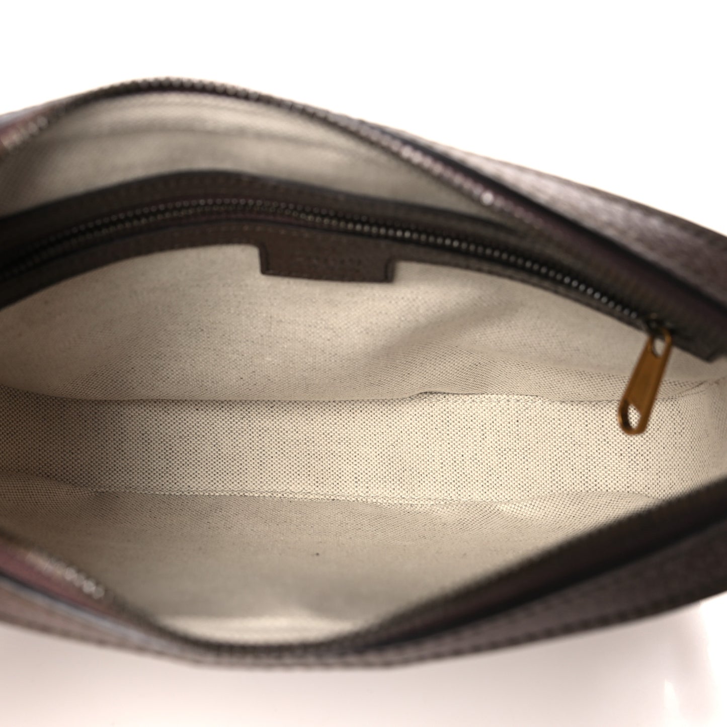 GG Supreme Monogram Textured Dollar Calfskin Web Ophidia Wristlet Shoulder Bag Beige Ebony New Acero