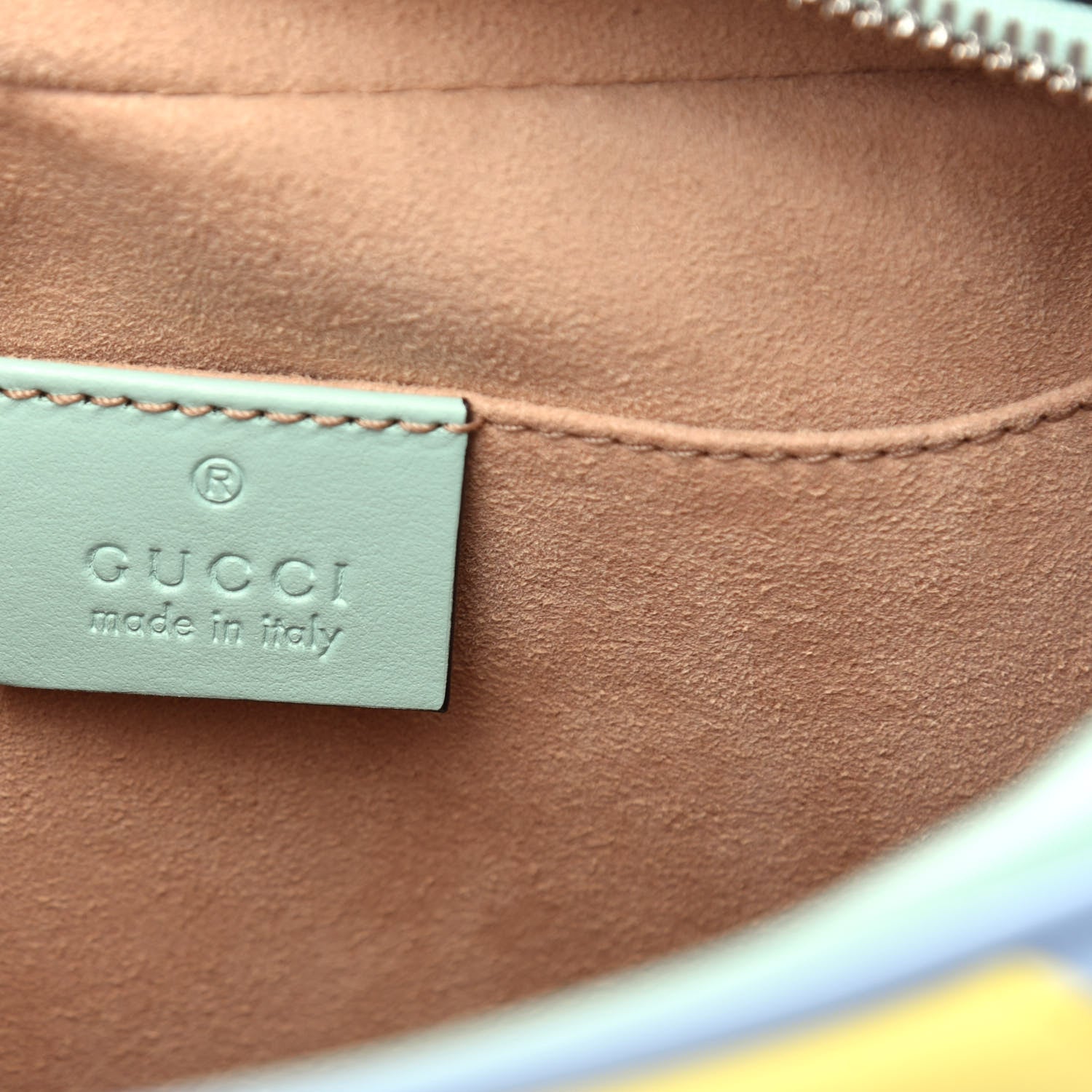 Gucci Calfskin Matelasse Diagonal Small GG Marmont Chain Shoulder Bag Multicolor Pastel 6 of 10