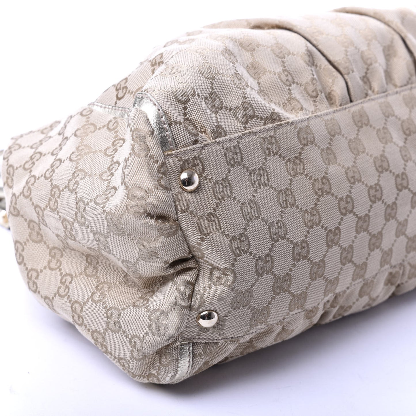 Monogram Large D Gold Hobo Metallic Gold