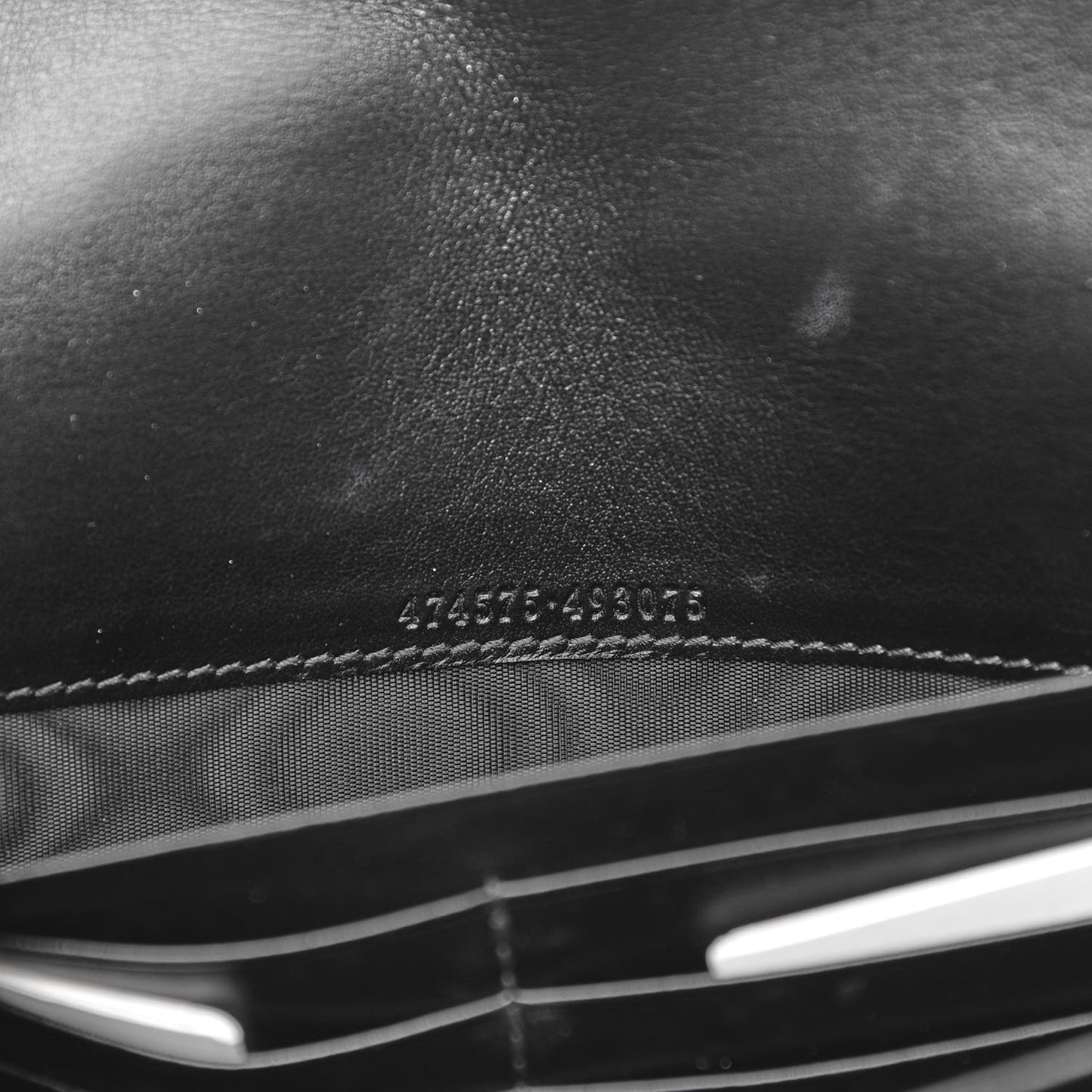 Calfskin Matelasse GG Marmont Chain Wallet Black