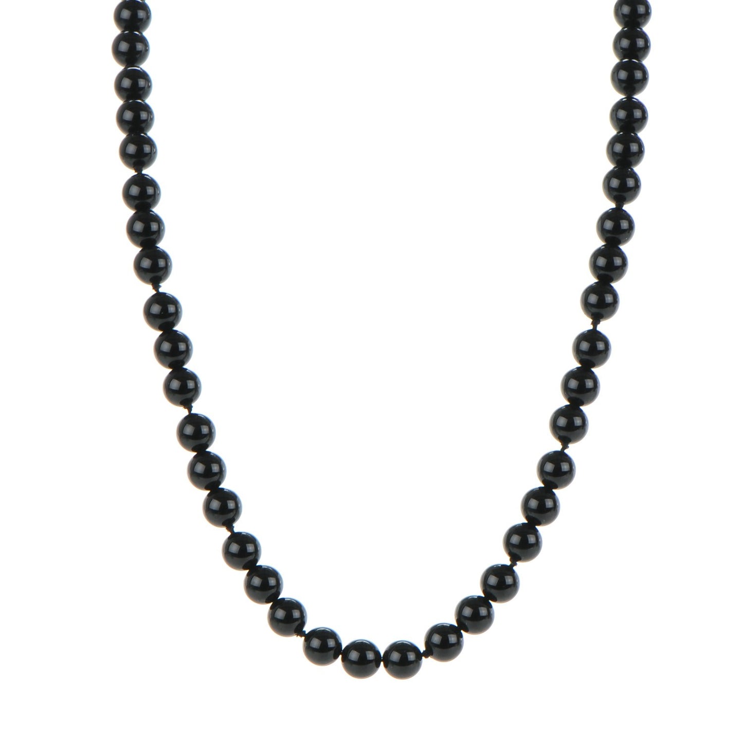 Sterling Silver Black Onyx Bead Toggle Necklace