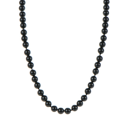 Tiffany Sterling Silver Black Onyx Bead Toggle Necklace 1 of 5