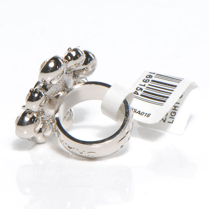Chanel Crystal CC Ring Silver 6 3 of 6