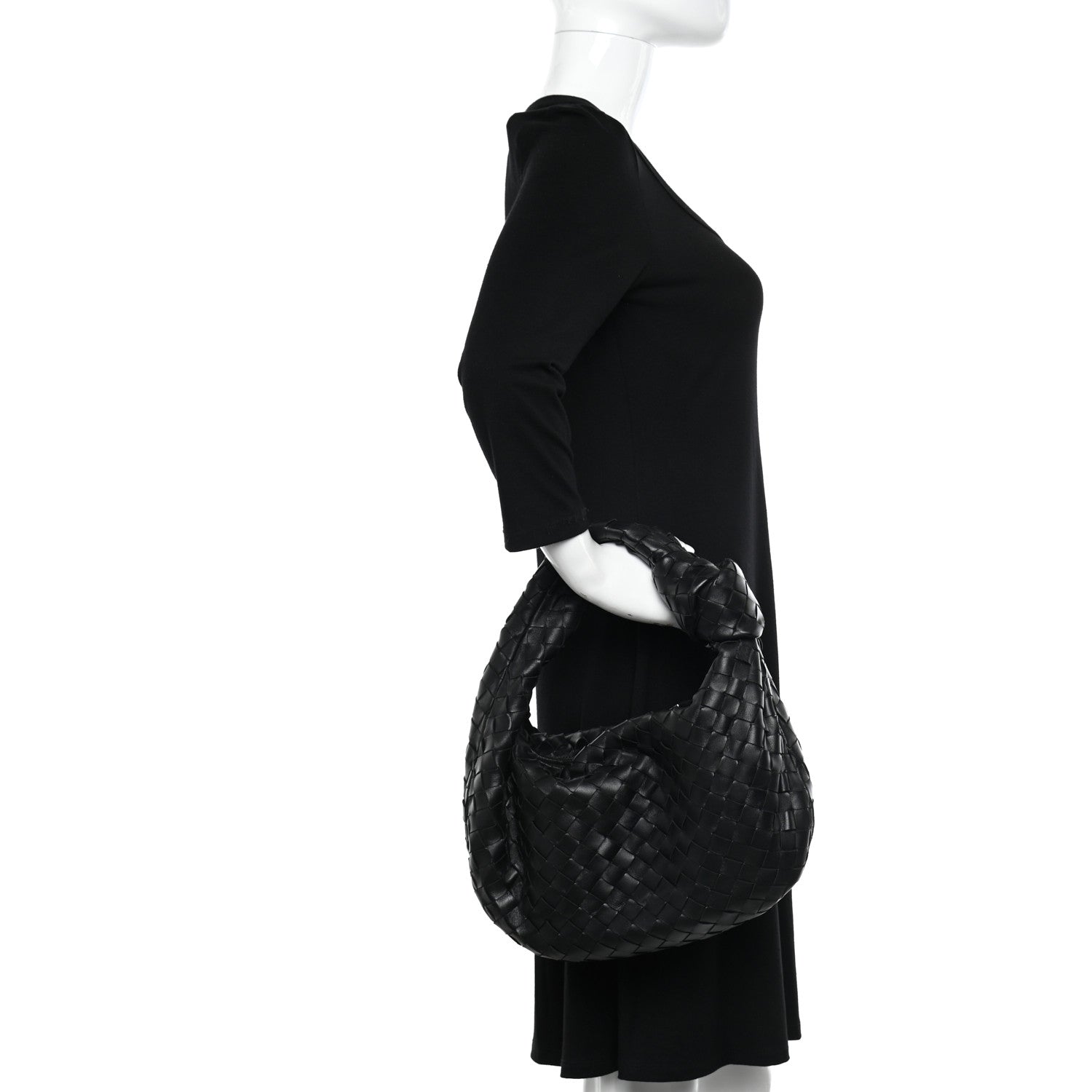 Bottega Veneta Nappa Intrecciato Teen Jodie Hobo Black 2 of 11
