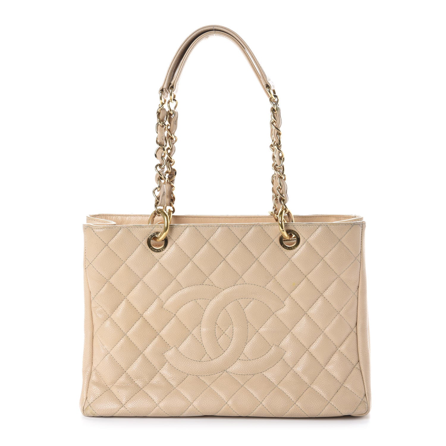 Chanel Caviar Quilted Grand Shopping Tote GST Beige Clair 1 of 14