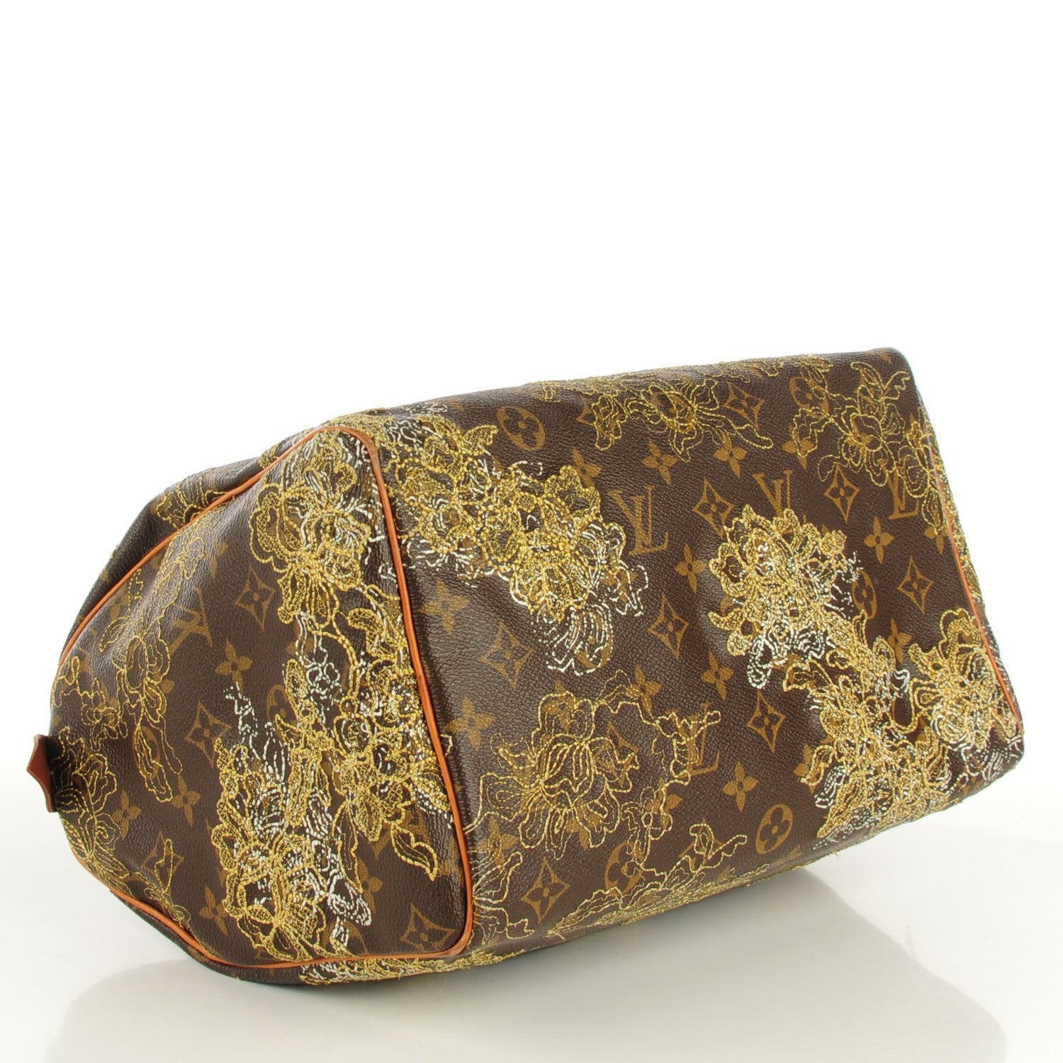 Louis Vuitton Monogram Dentelle Speedy 30 Gold 4 of 7