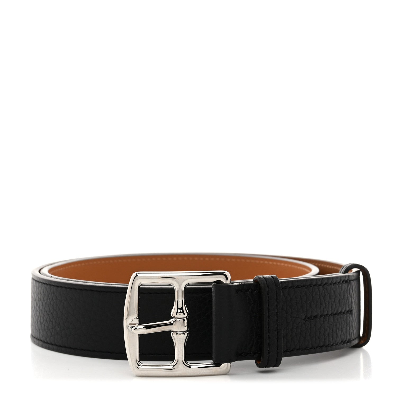 Hermes Togo Etriviere 32mm Belt 120 48 Black 1 of 7