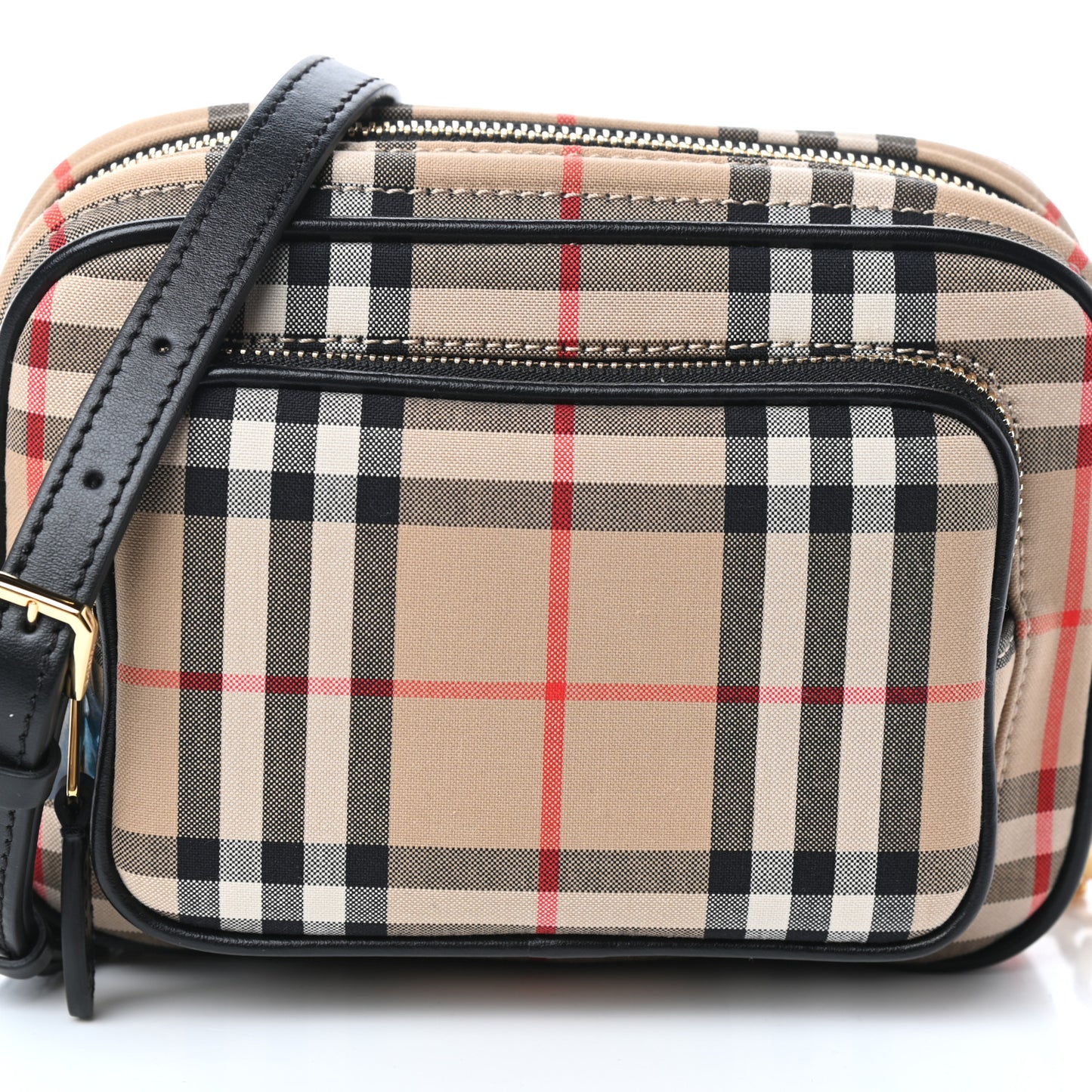 Calfskin Vintage Check Camera Bag Archive Beige