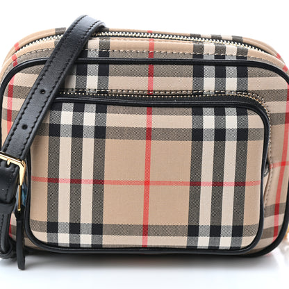 Burberry Calfskin Vintage Check Camera Bag Archive Beige 7 of 9