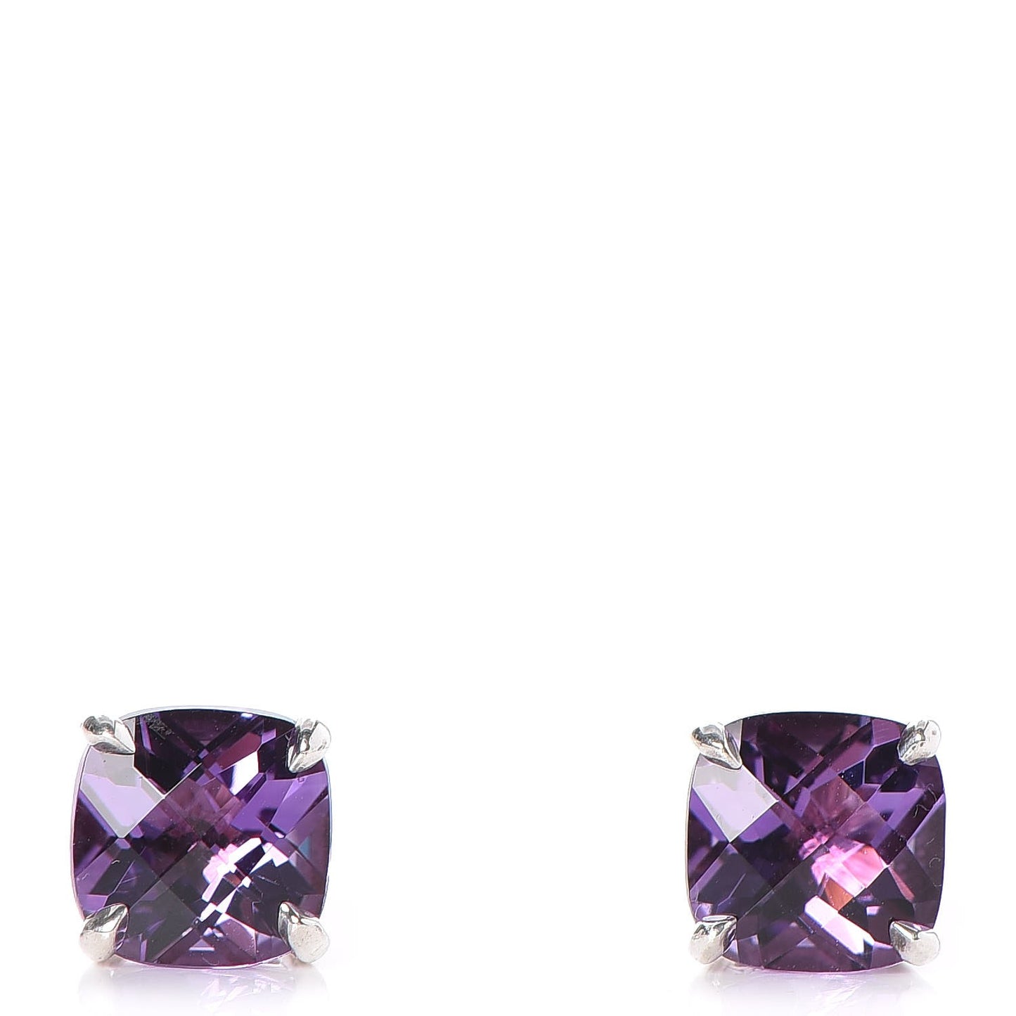 Sterling Silver Amethyst Sparklers Stud Earrings