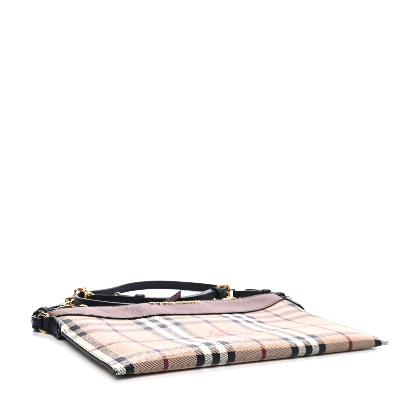 Haymarket Check Peyton Crossbody Clutch Bag Toffee
