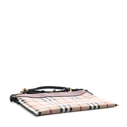 Burberry Haymarket Check Peyton Crossbody Clutch Bag Toffee 3 of 4