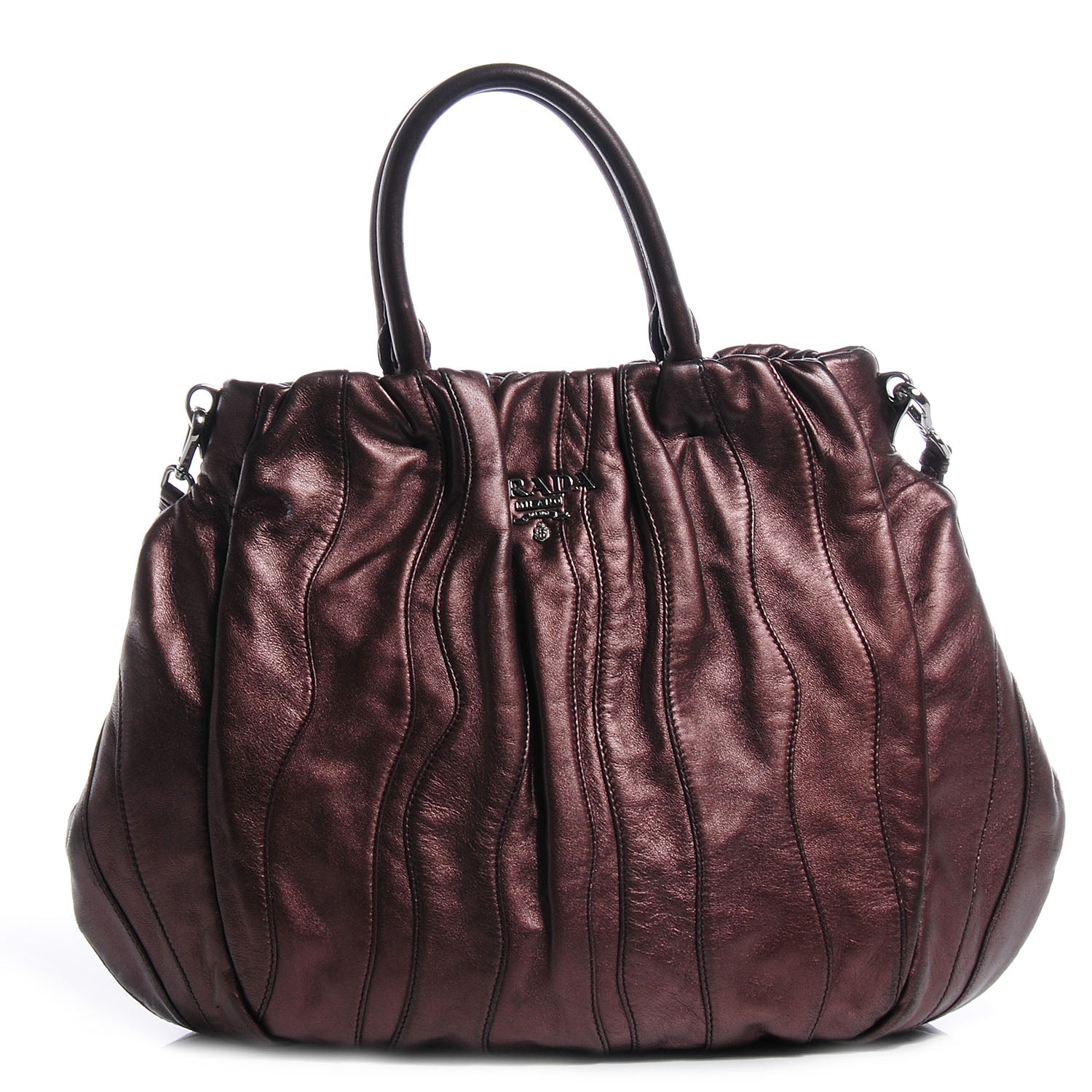Prada Nappa Mordore Stripes Shoulder Bag Ribes 1 of 9