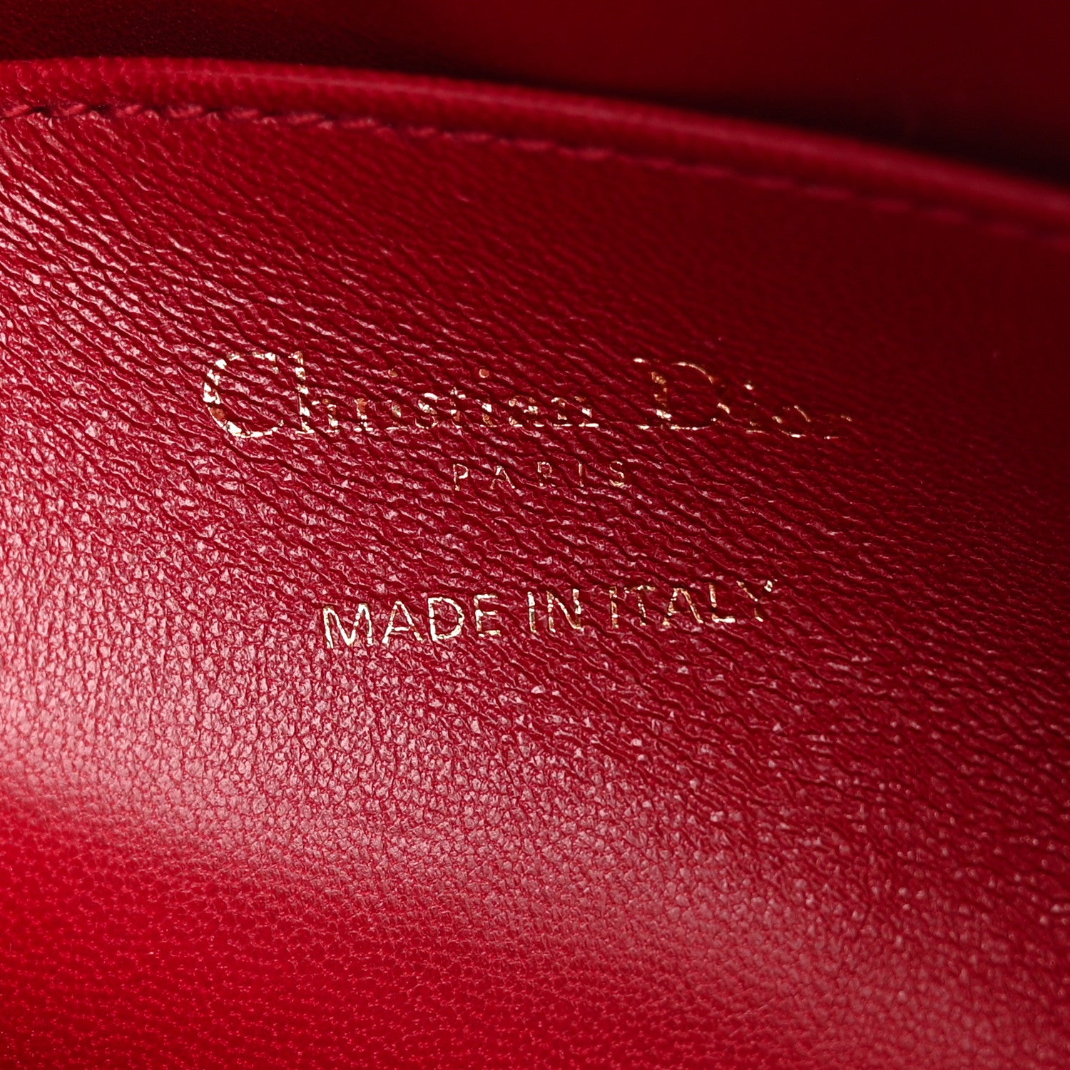 Christian Dior Lambskin Cannage Lily Tote Dark Red 5 of 11