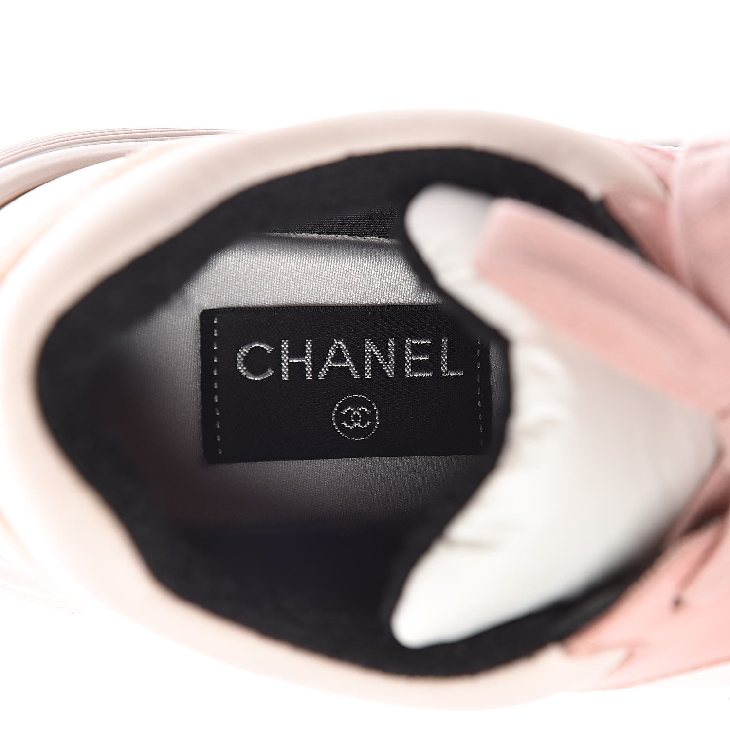 Chanel Suede Nylon Lambskin CC Sneakers 40 Pink White Black 5 of 7