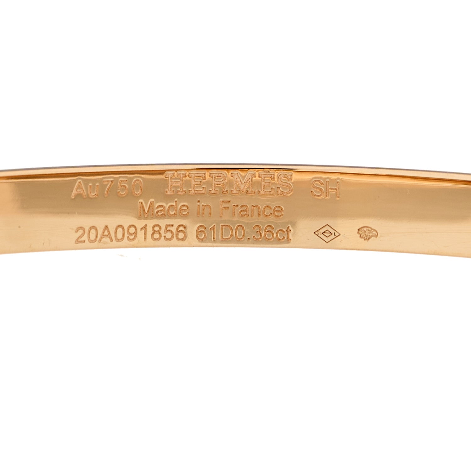 Hermes 18K Rose Gold Diamond PM Kelly Pave Bracelet SH 3 of 3