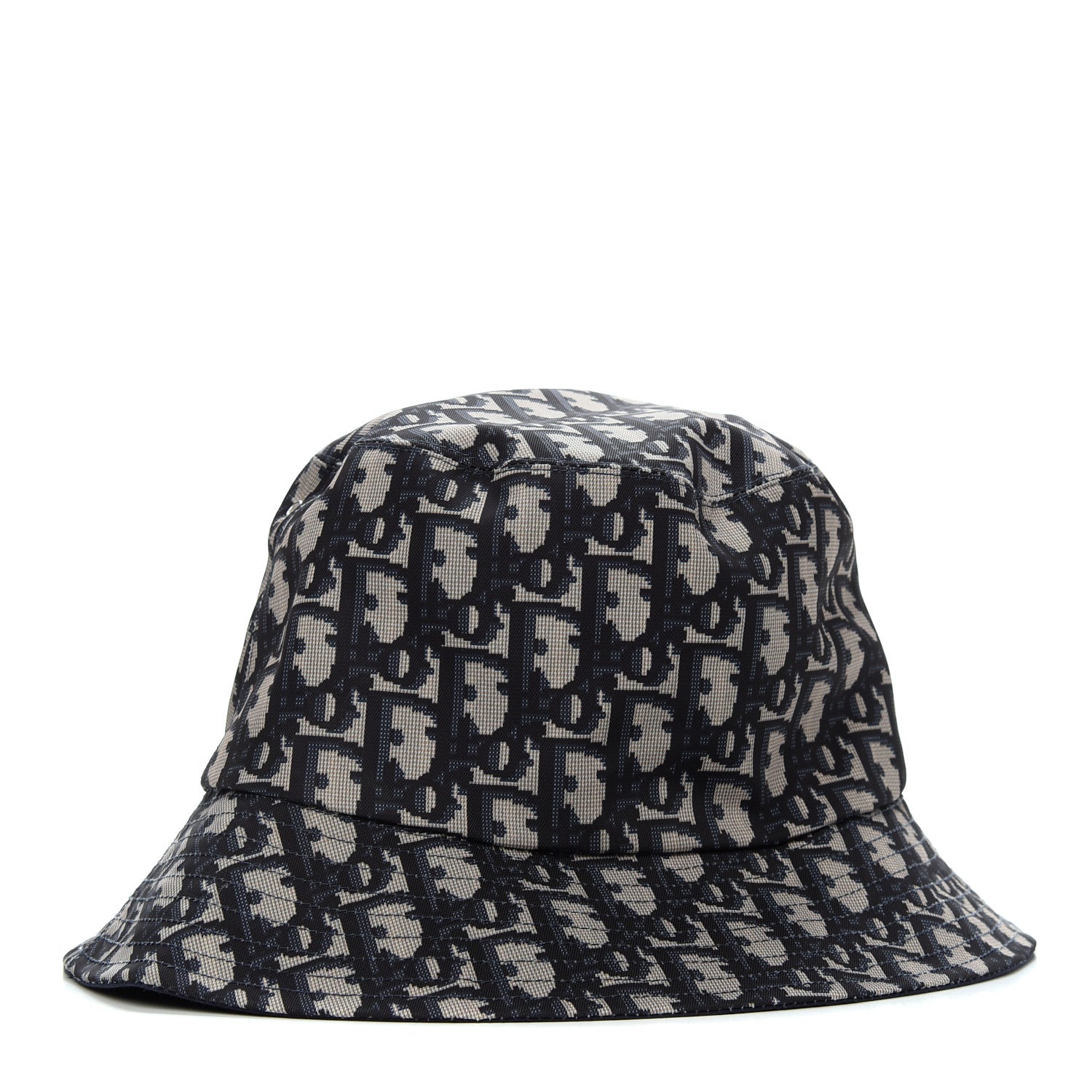 Christian Dior Oblique Reversible Teddy-D Brim Bucket Hat 57 Blue 1 of 6
