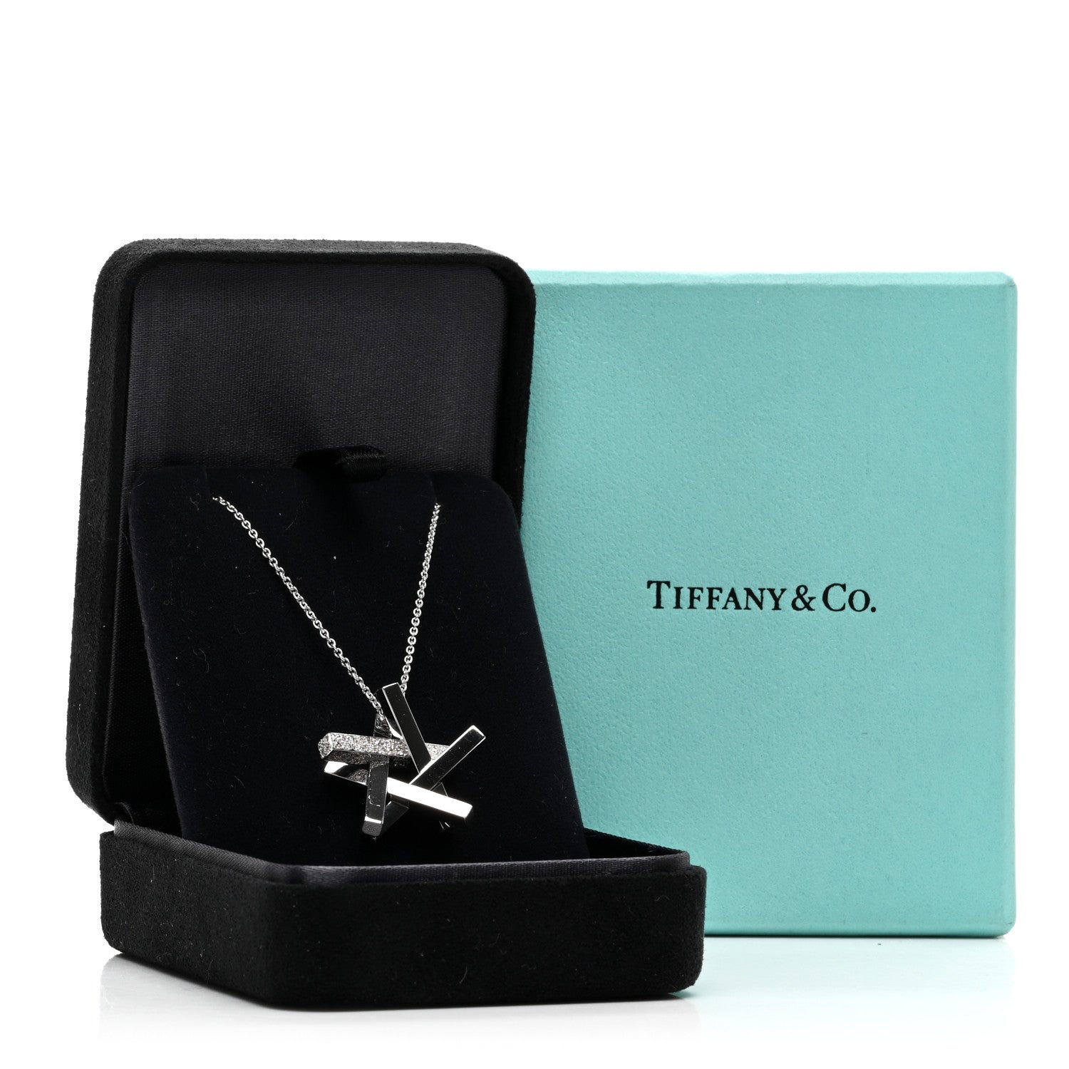 Tiffany 18K White Gold Diamond Frank Gehry Axis Star Pendant Necklace 5 of 5
