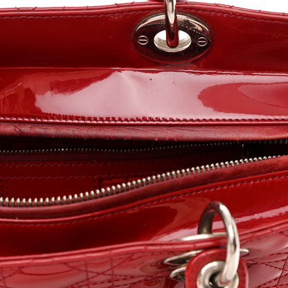Christian Dior Patent Cannage Large Lady Dior Red 11 of 19