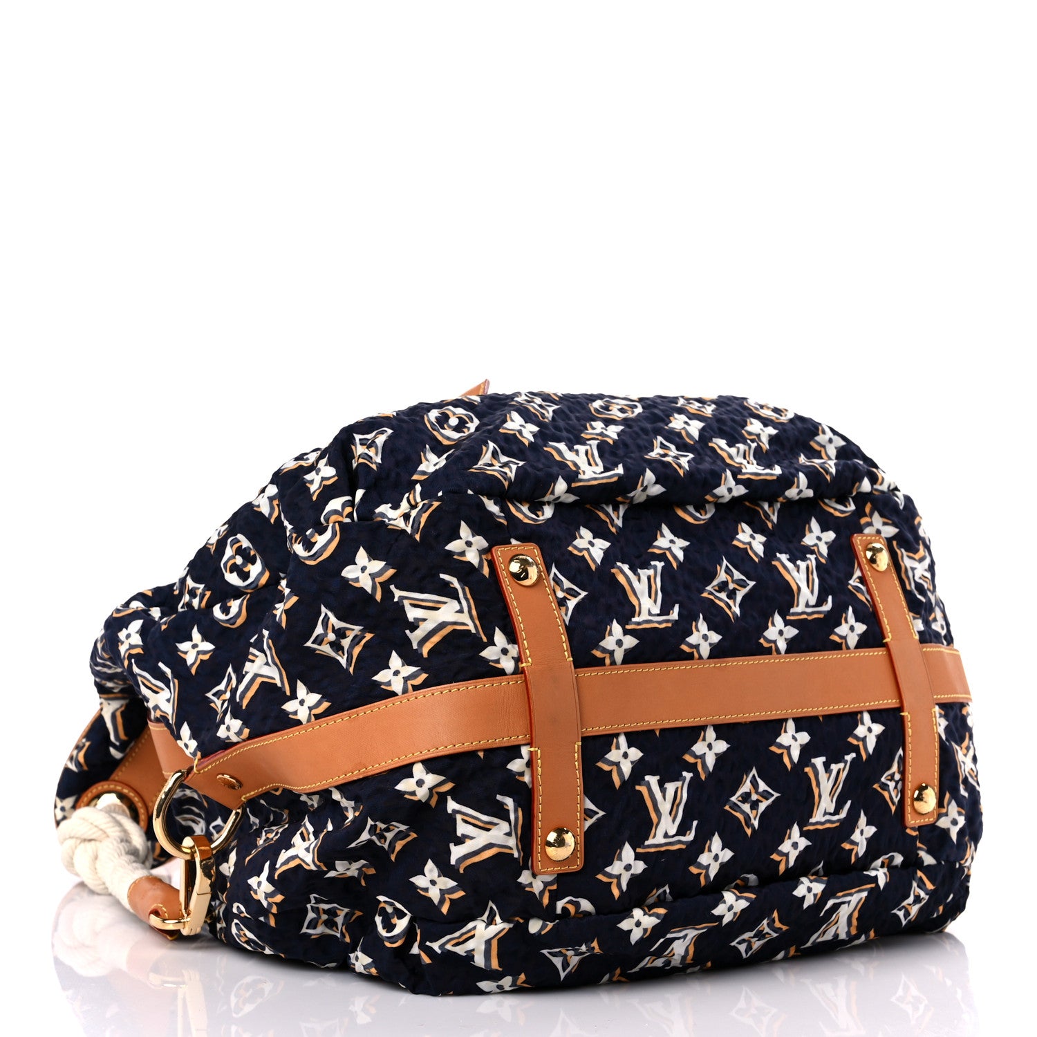 Louis Vuitton Nylon Monogram Cruise Bulles GM Navy 5 of 18