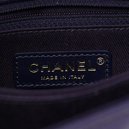 Chanel Caviar Lizard Embossed Chevron Quilted Mini Coco Handle Flap Purple 8 of 11