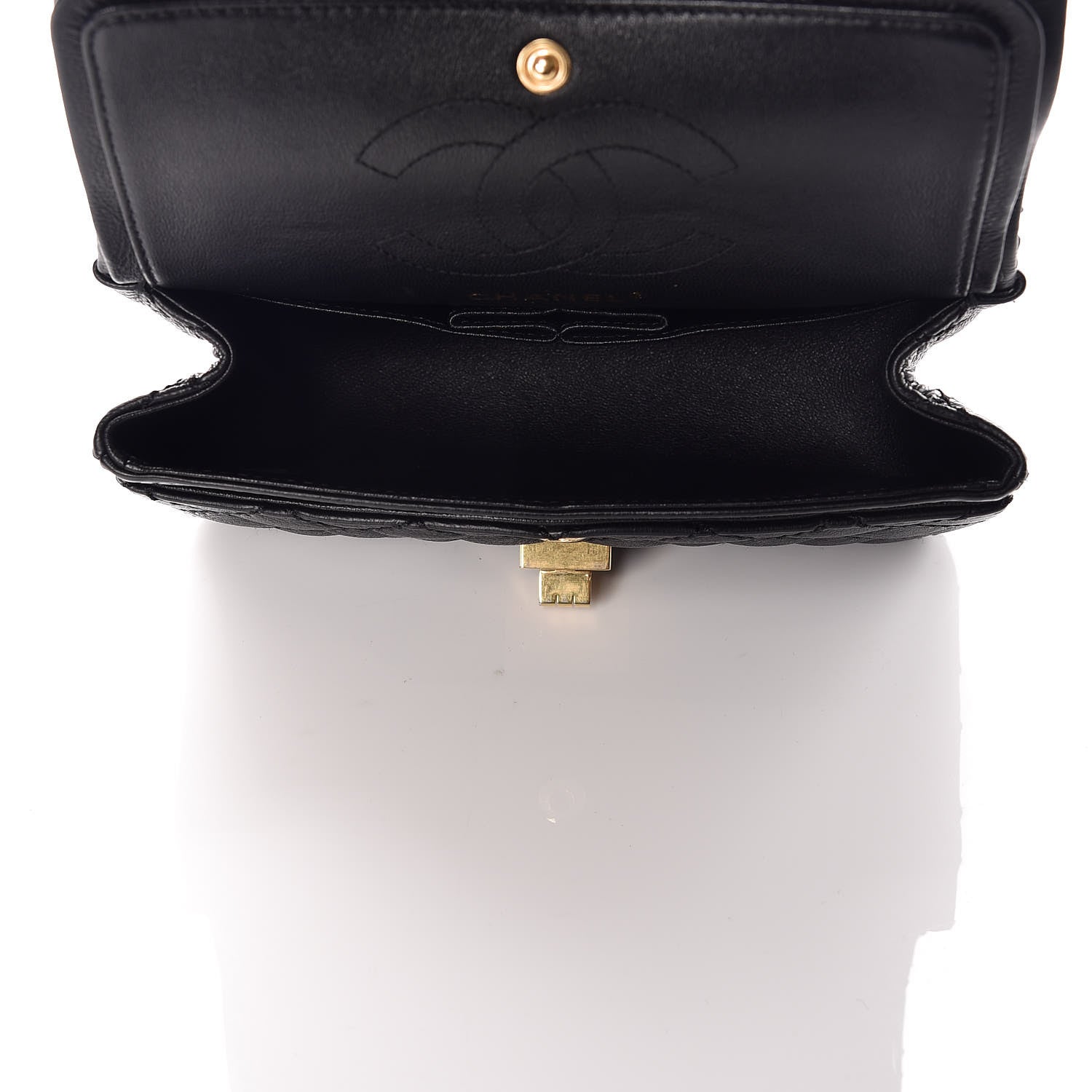 Chanel Calfskin Double Stitch 2.55 Reissue 224 Flap Black 5 of 9