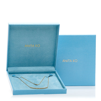 Anita Ko 18K Yellow Gold Diamond Large Crescent Necklace 5 of 5