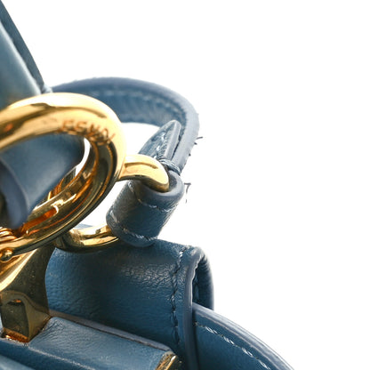 Fendi Nappa Mini Peekaboo Iconic Satchel Blue 11 of 14