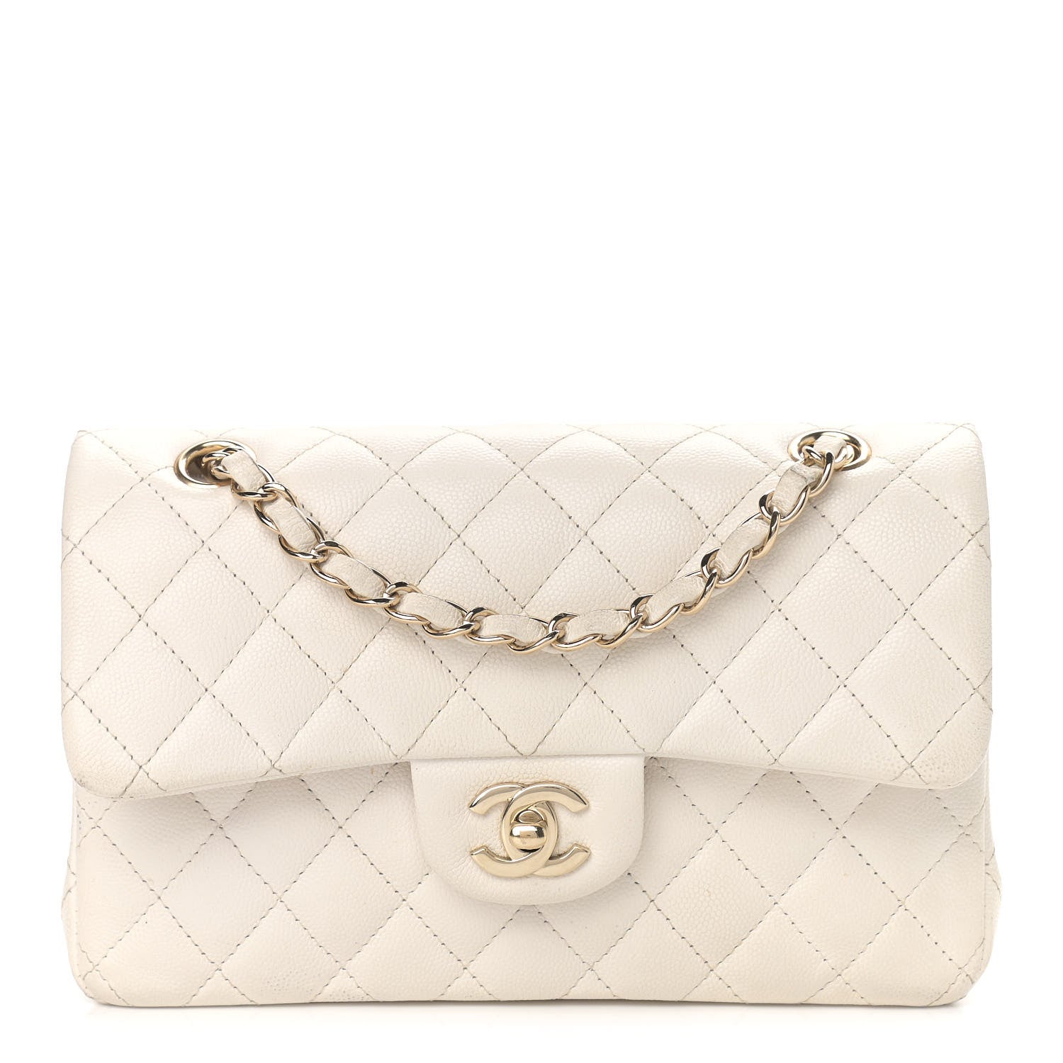 Chanel Caviar Quilted Small Double Flap White 1 of 16
