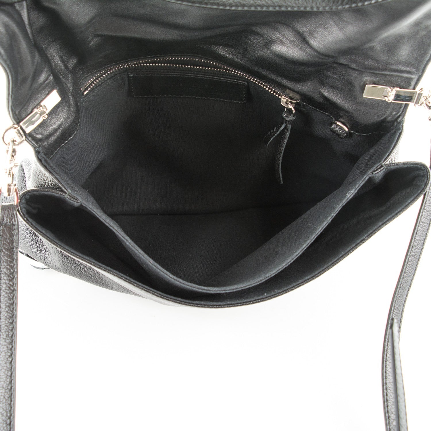 Balenciaga Chevre Silver Metallic Edge Hardware Envelope Clutch Black 5 of 7