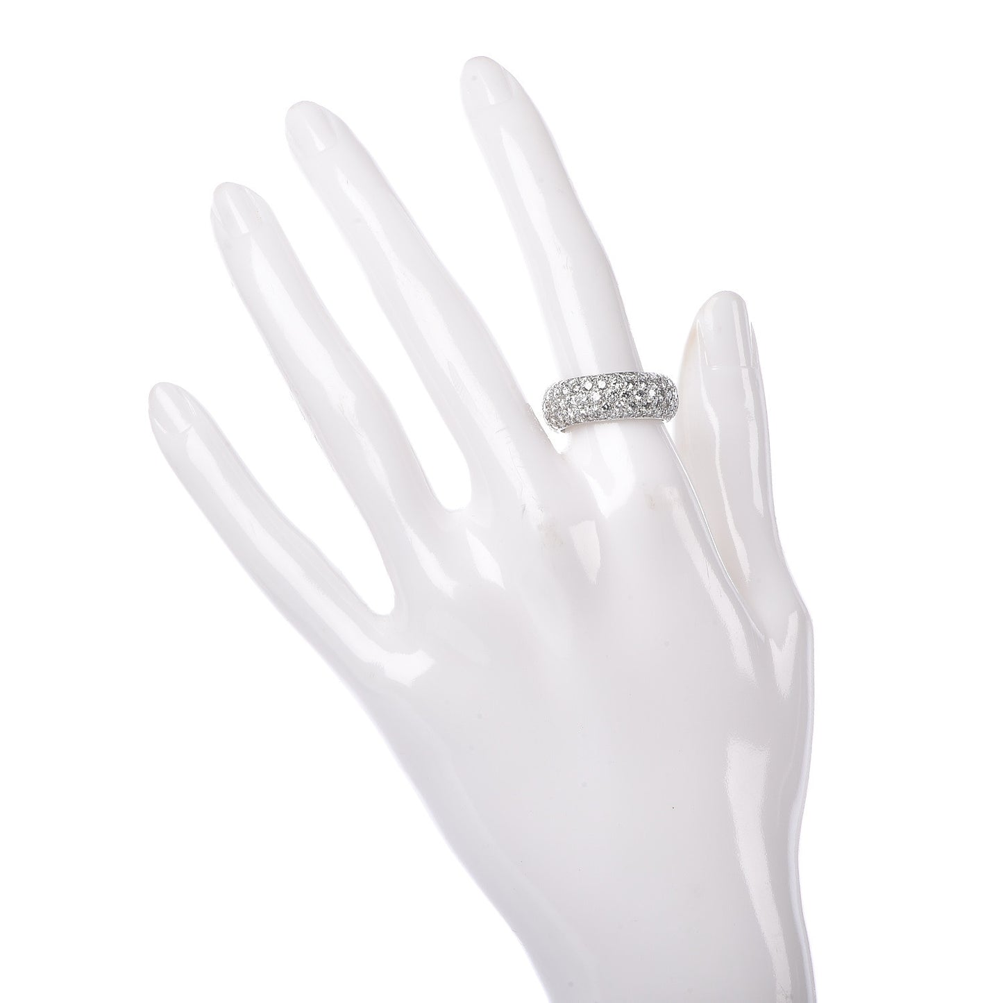 Platinum Diamond Five Row Etoile Band Ring 54 7