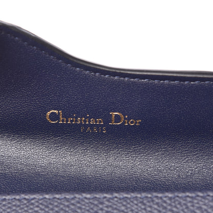 Christian Dior Grained Calfskin Saddle Card Holder Navy 6 of 7