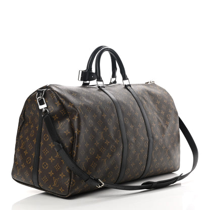 Louis Vuitton Monogram Macassar Keepall Bandouliere 55 3 of 13