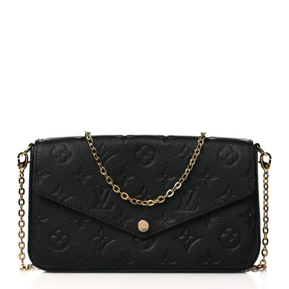 Louis Vuitton Empreinte Pochette Felicie Chain Wallet Black 1 of 11